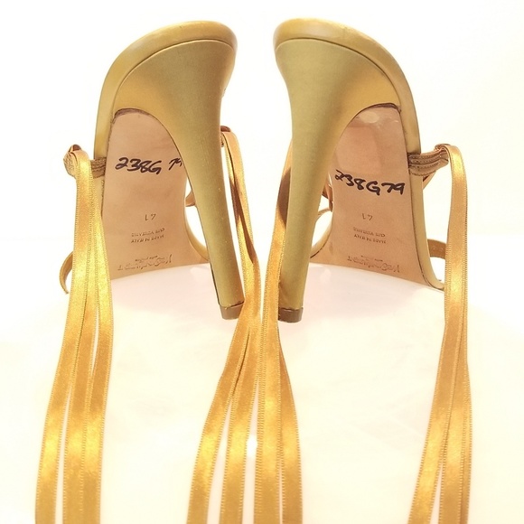 YSL Rive Gauche Ford Strap Stiletto Sandals - Picture 4 of 6